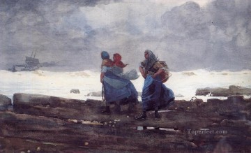  winslow - Fisherwives Winslow Homer watercolour